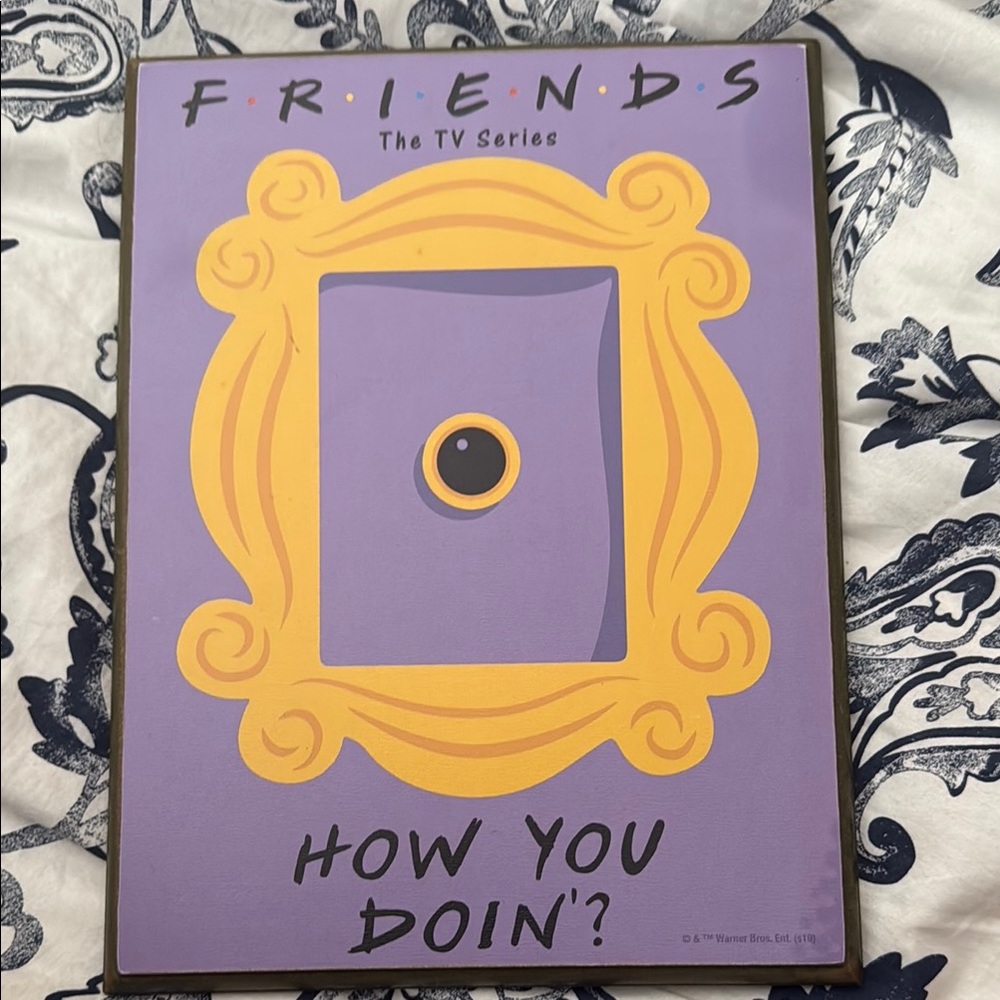 Friends TV Series Purple and Gold Wall Art